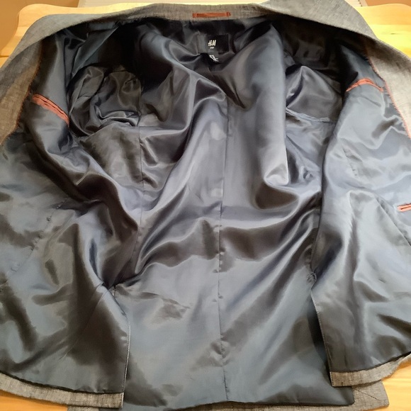H&M Neutral Menswear Oversized Linen Blazer Scandi Style - Picture 9 of 13